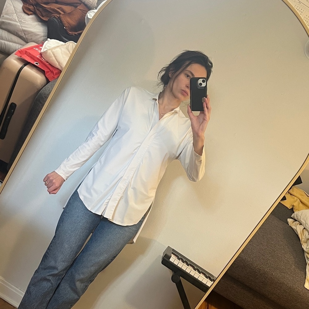 Aday Something Borrowed Shirt white size xs - Picture 2 of 6